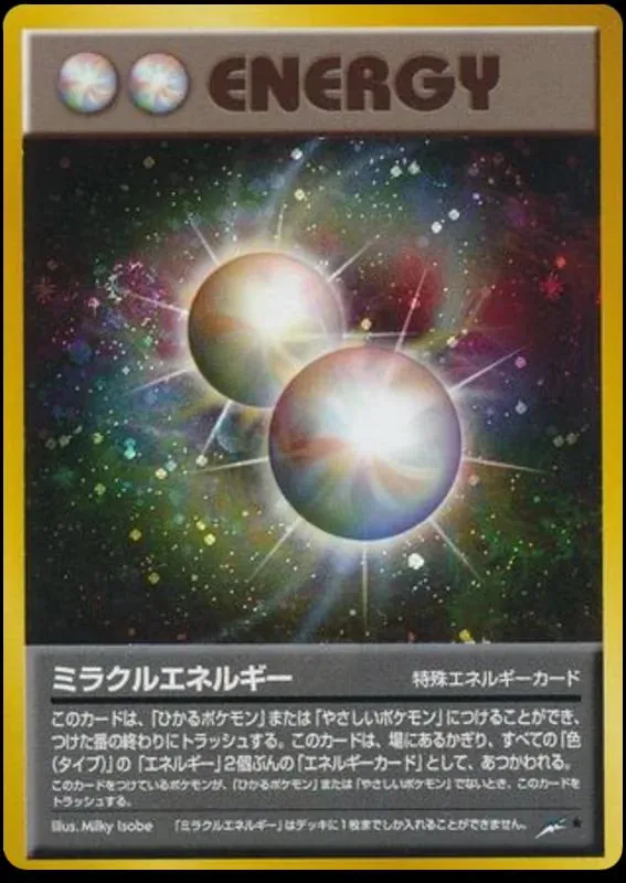 Japanese Darkness, and to Light Miracle Energy Pokémon card